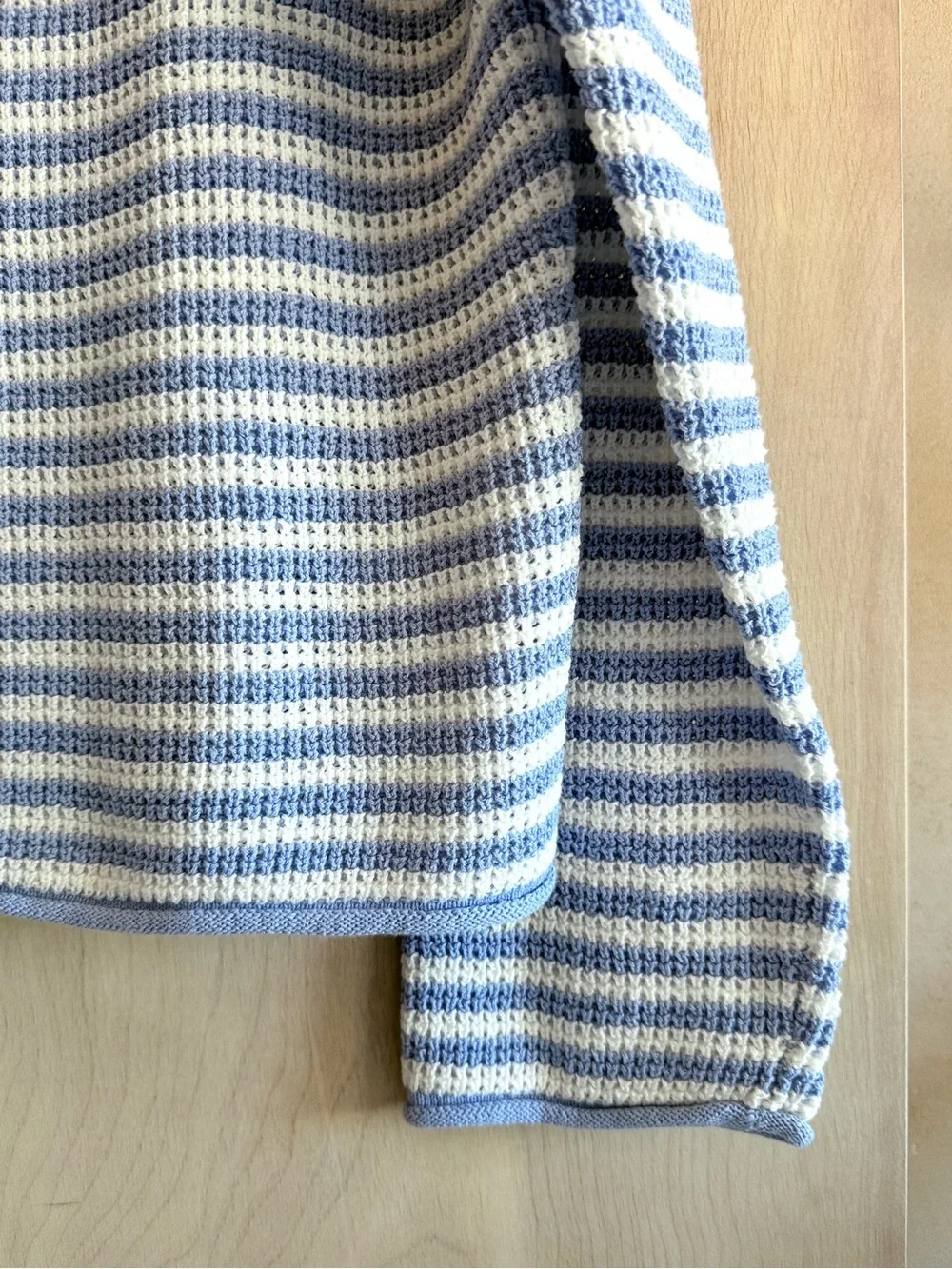 J.Crew Sweater Stripe Blue Ivory Cotton Linen Blend Women’s XL NWT Long Sleeve